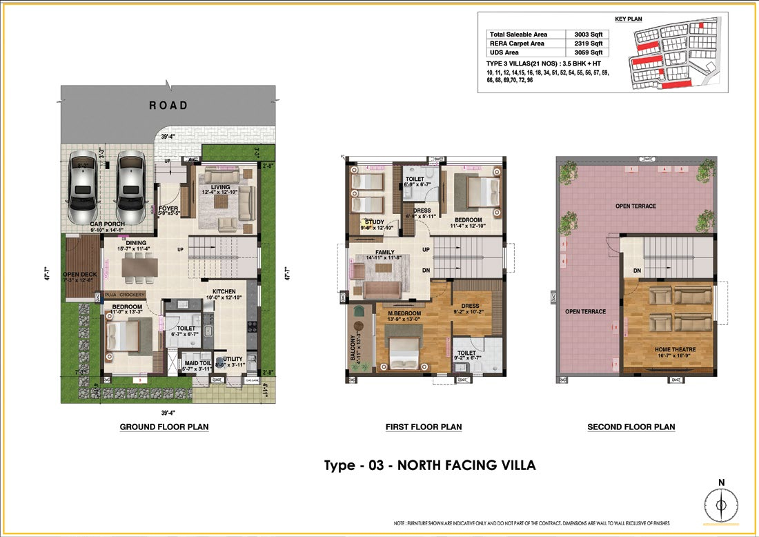 type 2 north facing villa
