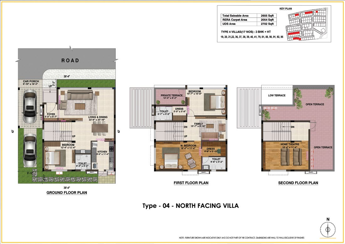 type 2 north facing villa